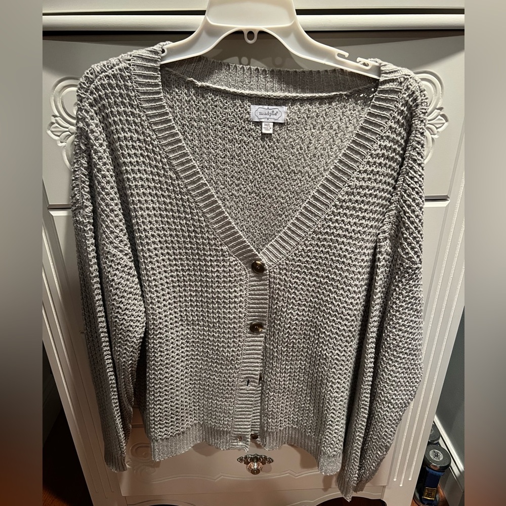 Grey Knit Cardigan